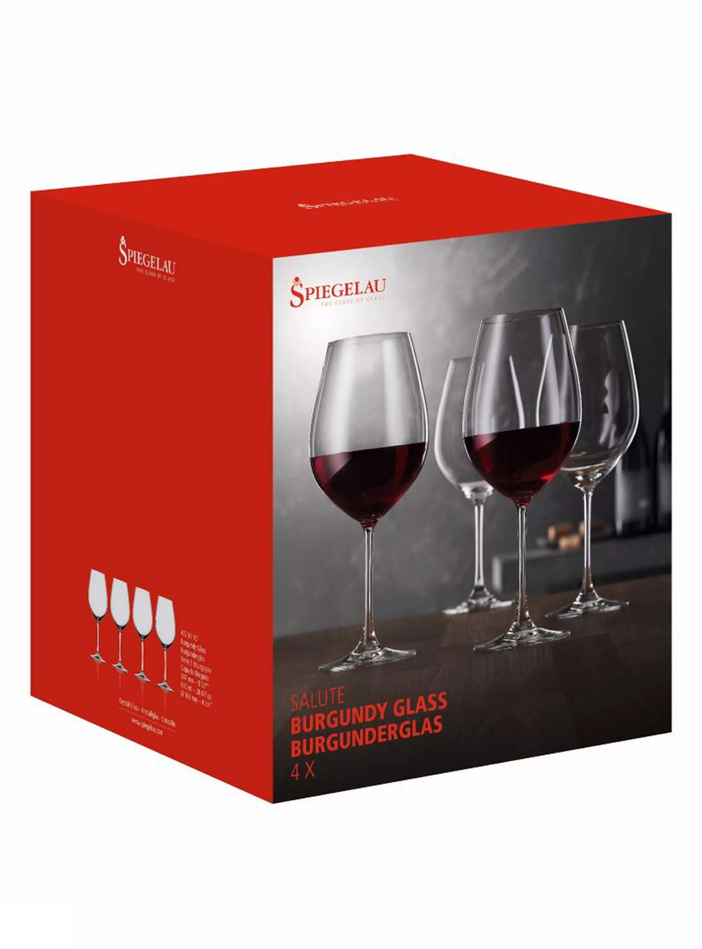 Spiegelau Set 4 Copas Salute Burgundy