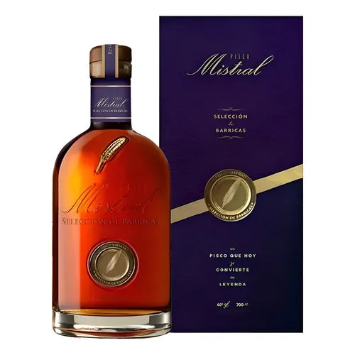 Pisco Mistral Seleccion De Barrica 40° 700cc En Estuche