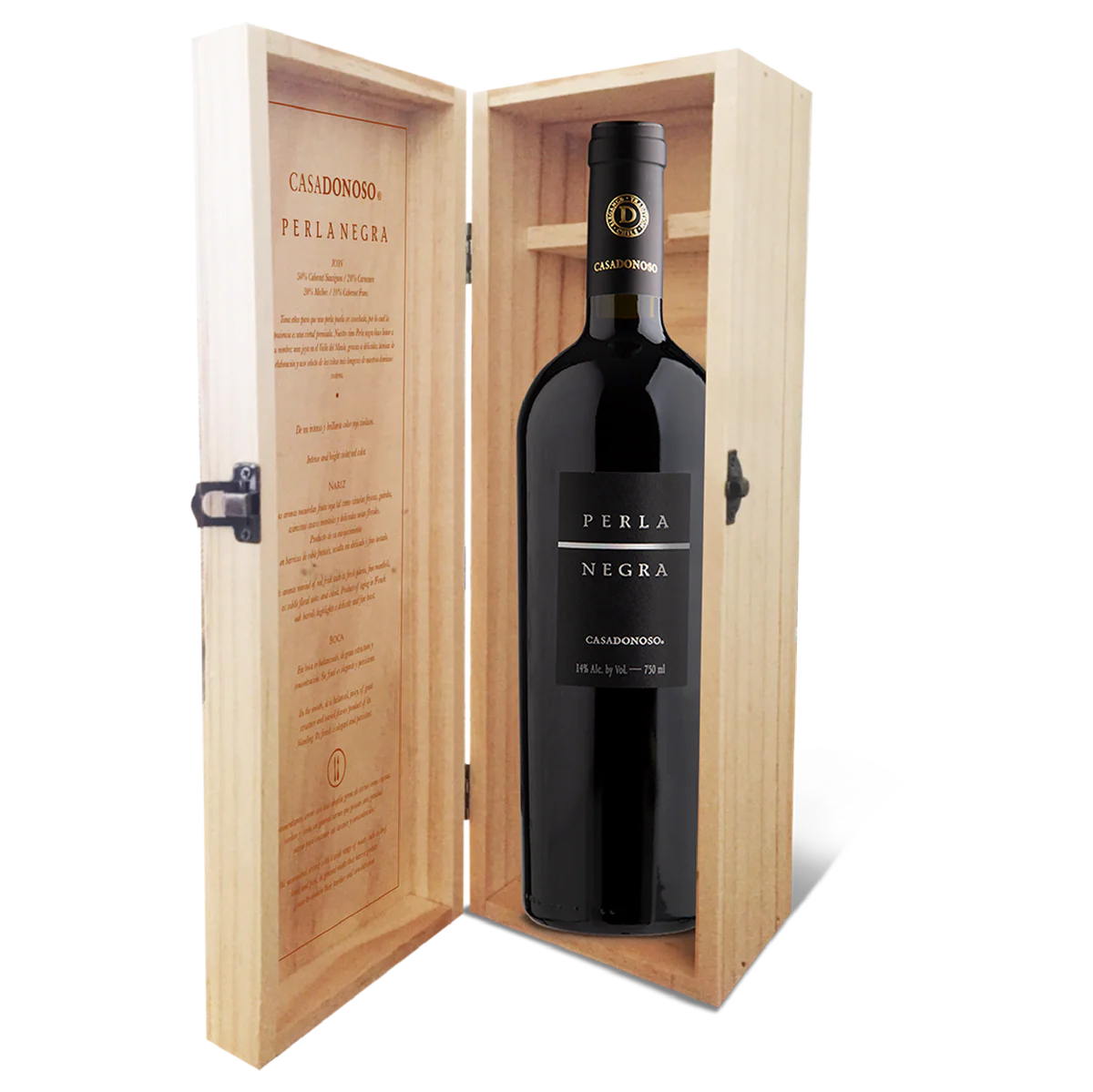 Casa Donoso Perla Negra One Ensamblaje Tinto En Caja De Madera