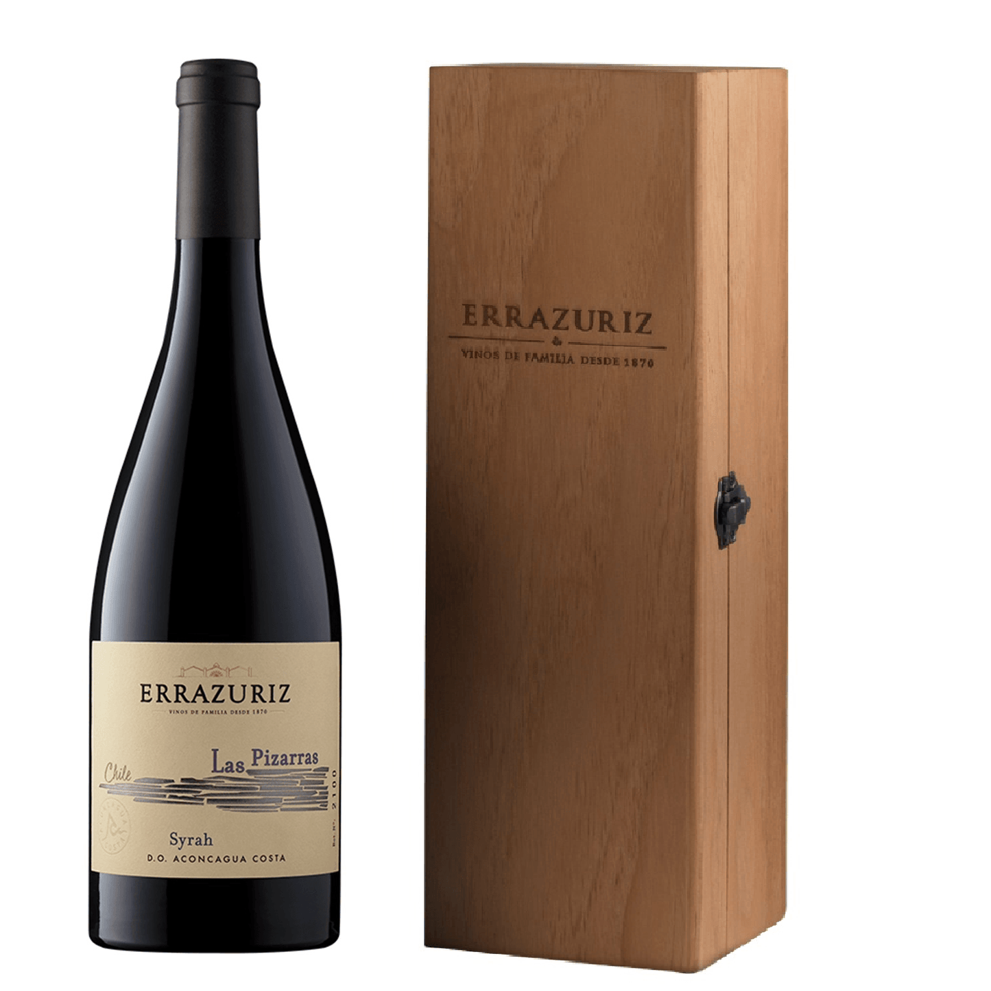 Errazuriz Las Pizarras Syrah Aconcagua Costa 2020 En Caja De Madera